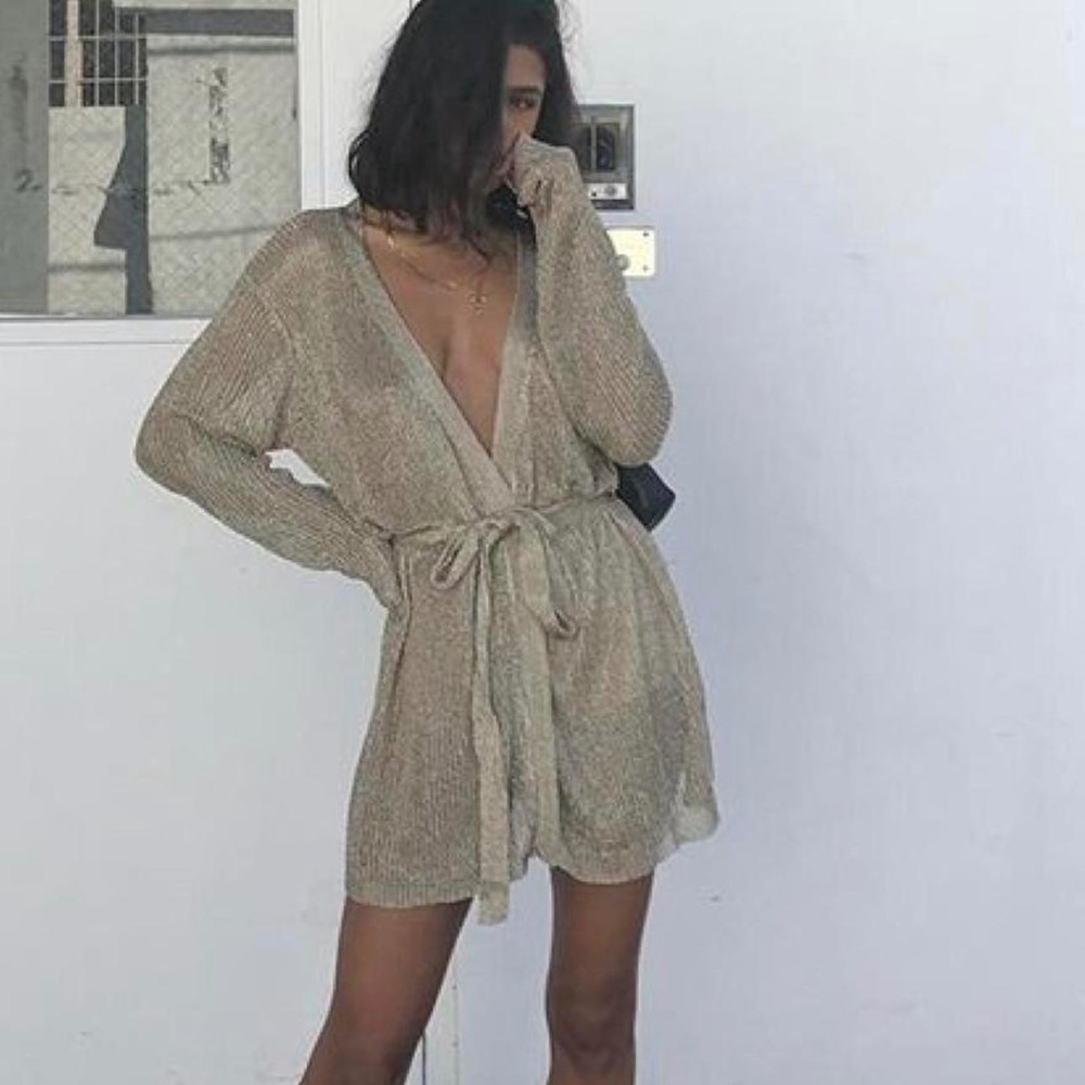 Lioness Metallic Mini Wrap Dress